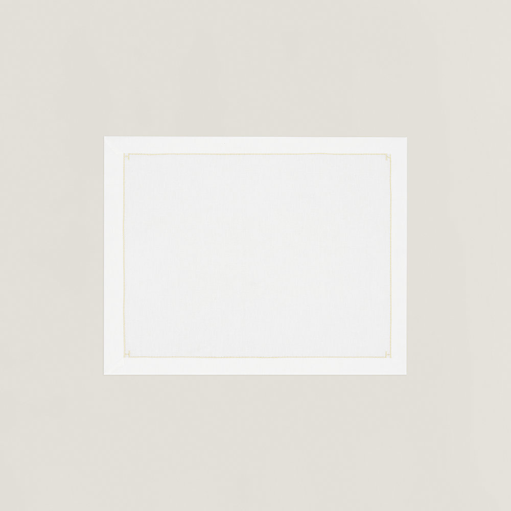 ランチョンマット 《アンテルリーニュ》 - ホワイト | Hermès